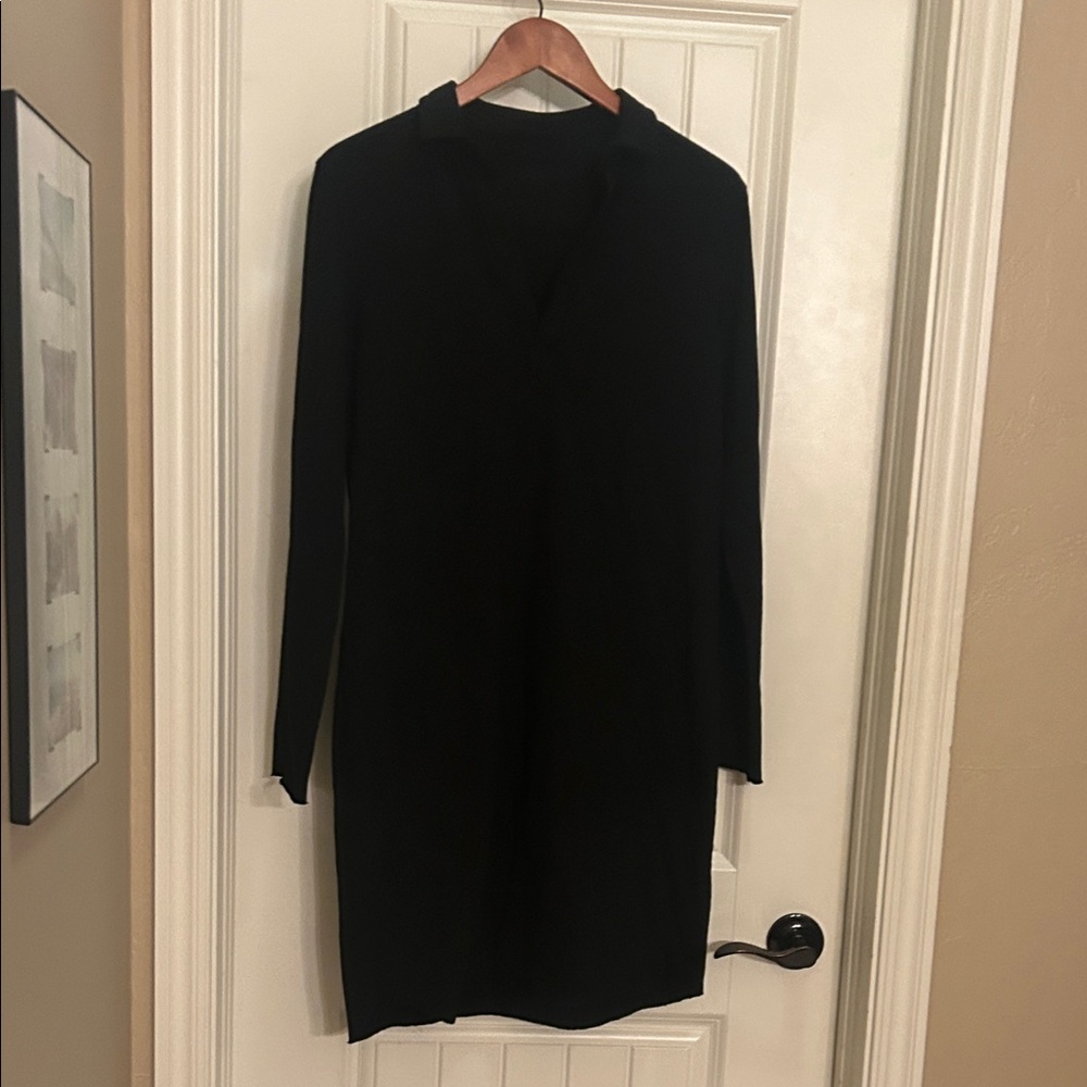 Frank and Eileen M Elegant Black Long Sleeve Dress